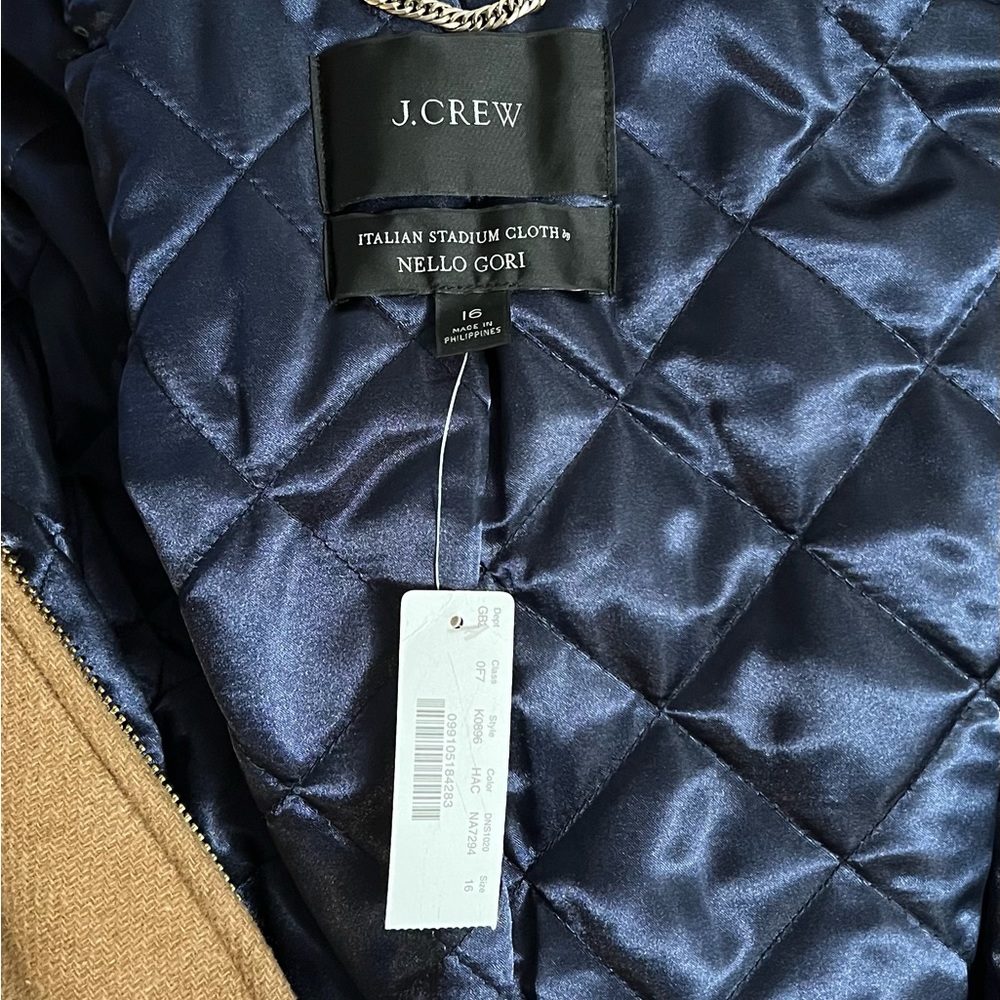 J. Crew Lodge Coat  Nelli Gori Stadium Cloth WARM Italian Wool 16